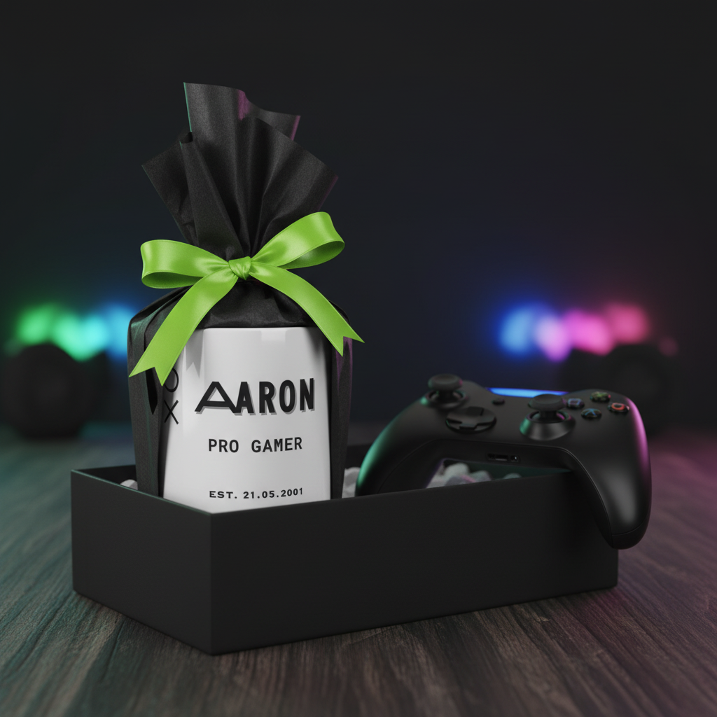 Aaron Gamer Mug Gift Wrapped