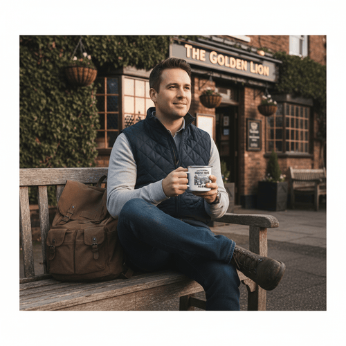 Personalised Enamel Camping Mug — "The Best Memories Are Made on Country Walks" - AlleyCrafters