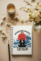 Adventure Awaits with My Sister A5 Spiral Notebook — Travel Journal for Sisters - Alley Crafters