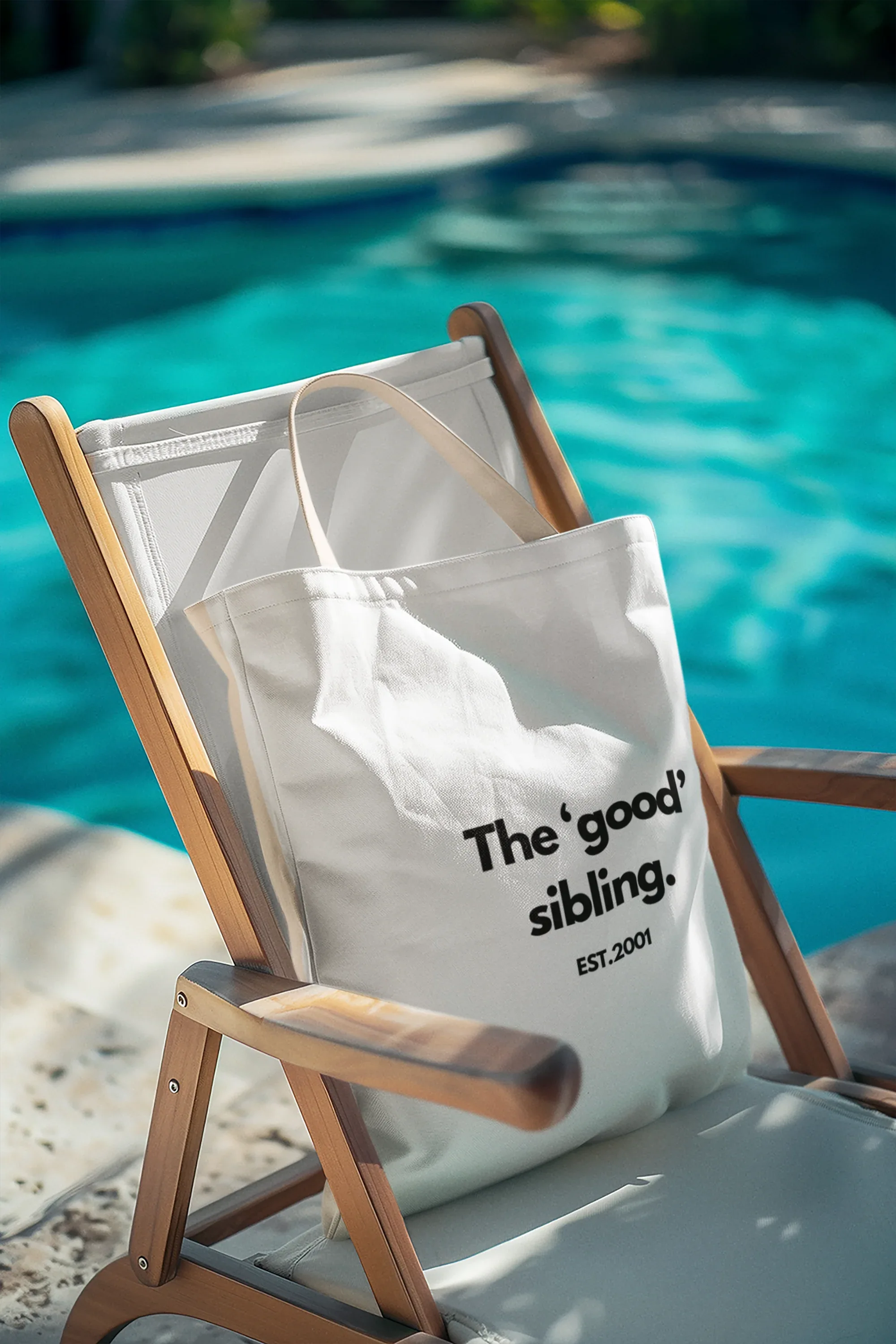 Personalised Sibling Tote Bag | Funny Family Gift | “The Favourite Sibling” EST Year Tote | Reusable Canvas Bag UK - Alley Crafters
