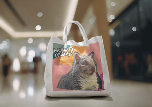Funny Squirrel Canvas Tote Bag