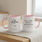 Alex personalised mug showing the name and funny quote sides