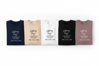 Crewneck sweatshirt in five colors with 'sibling team' quote print