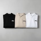 Alley. Minimalist Chest Logo Hoodie — Lightweight White Pullover - AlleyCrafters