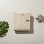 Alley. Minimalist Chest Logo Hoodie — Lightweight White Pullover - AlleyCrafters