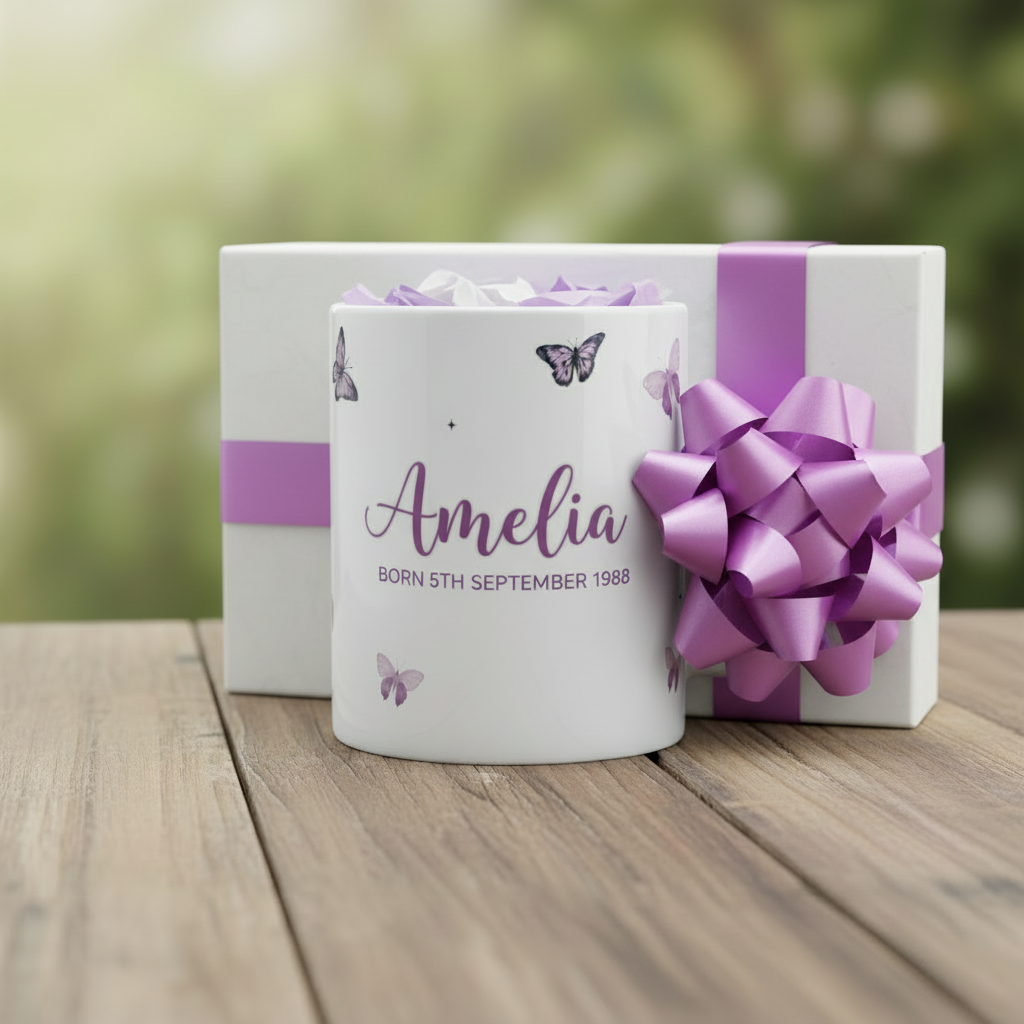Amelia Birthday Mug Gift Wrapped