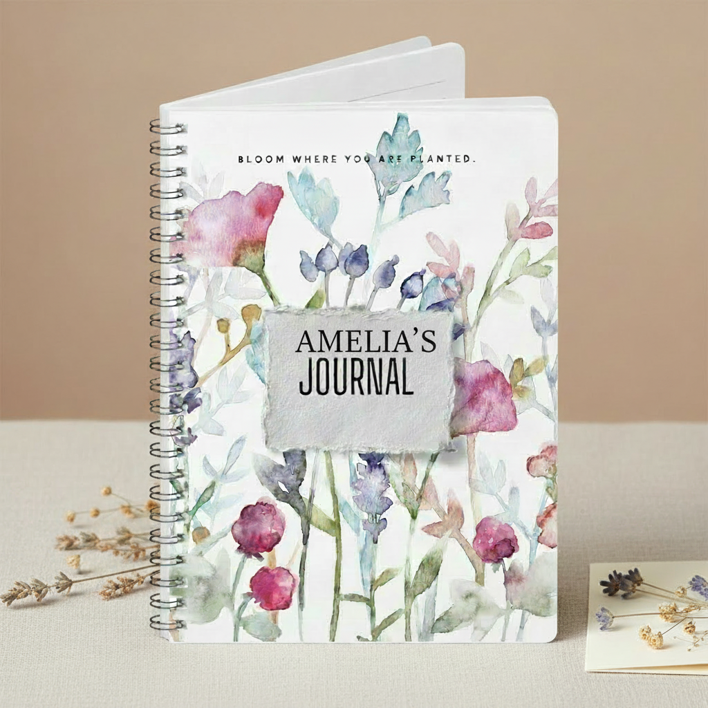 Amelia's premium studio journal mockup