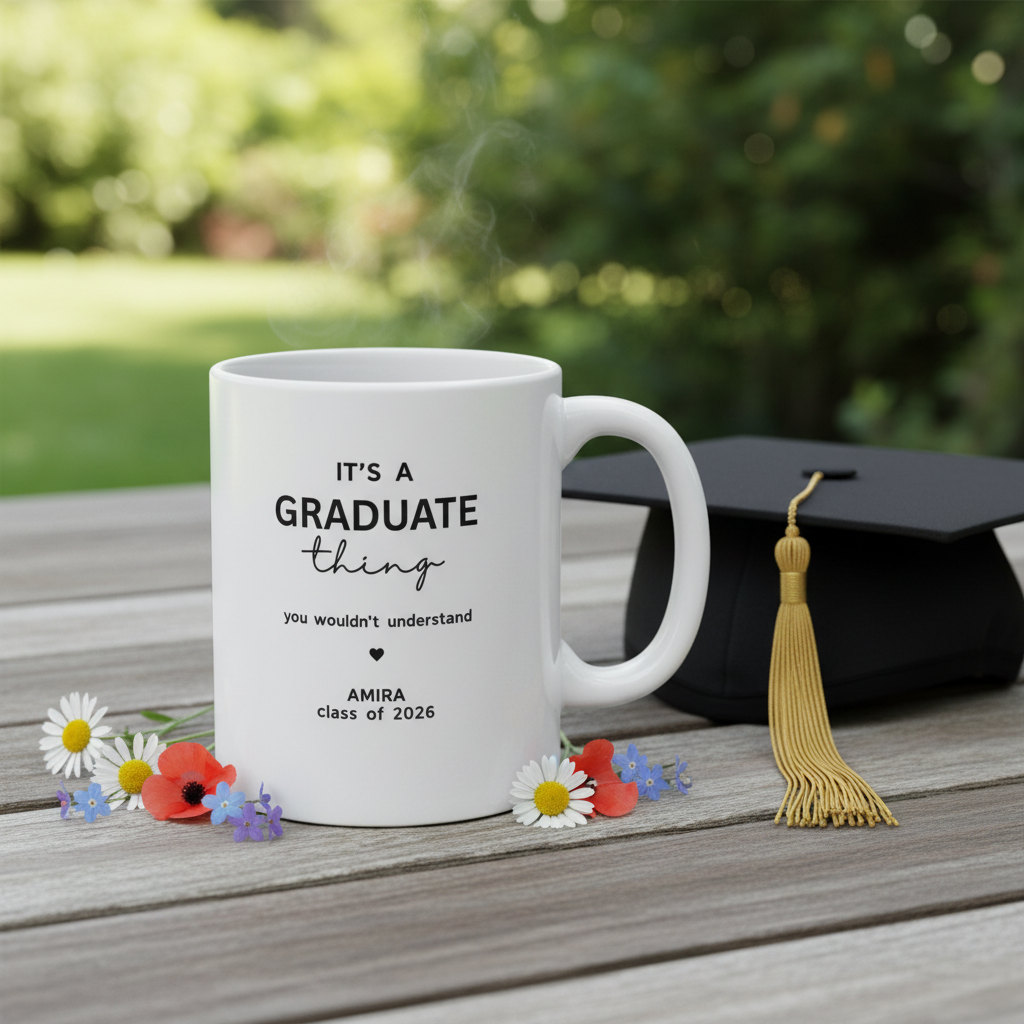 Amira — It's a Graduate Thing UGC garden mockup