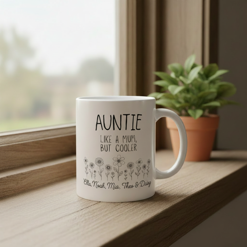 Auntie mug five names