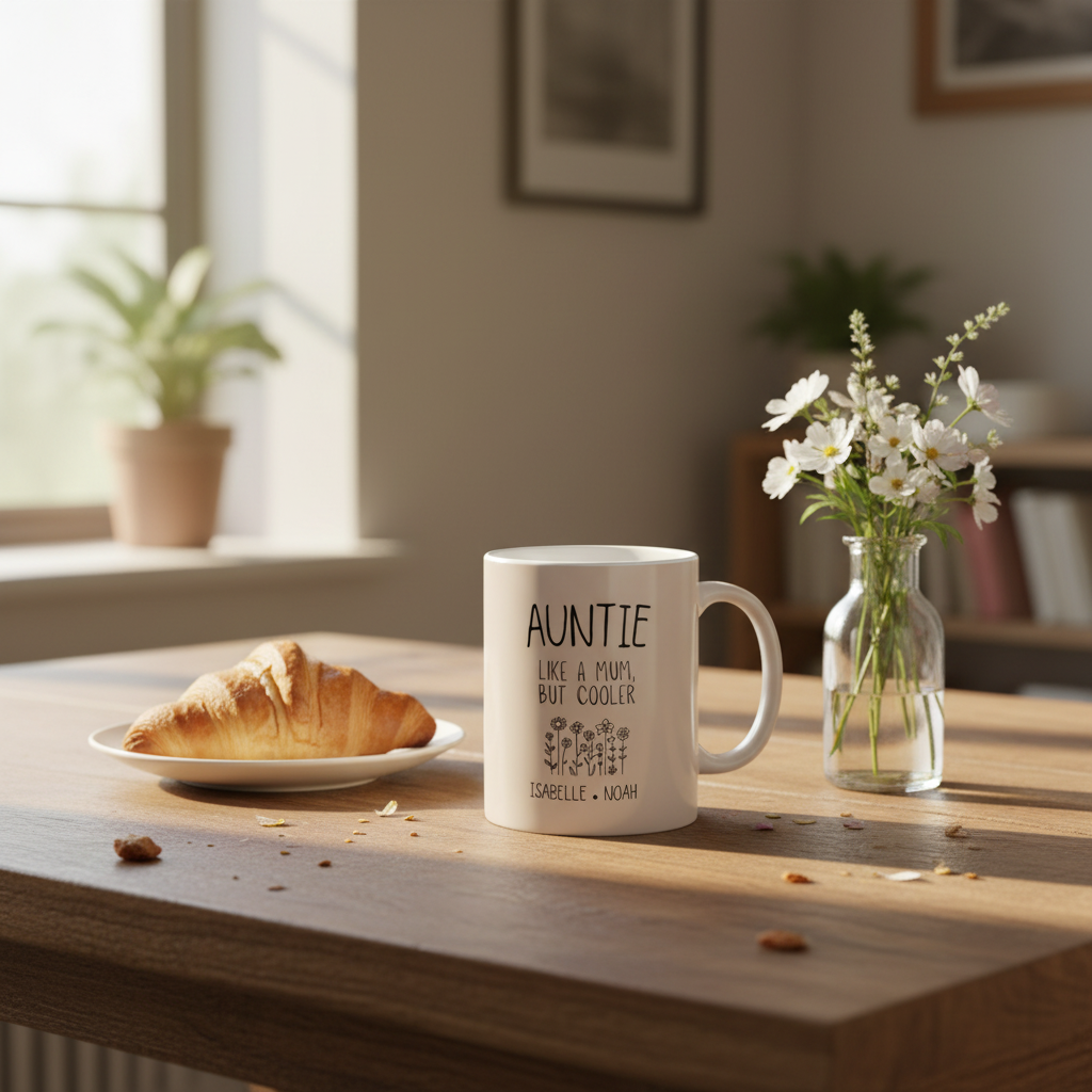 Auntie mug kitchen morning