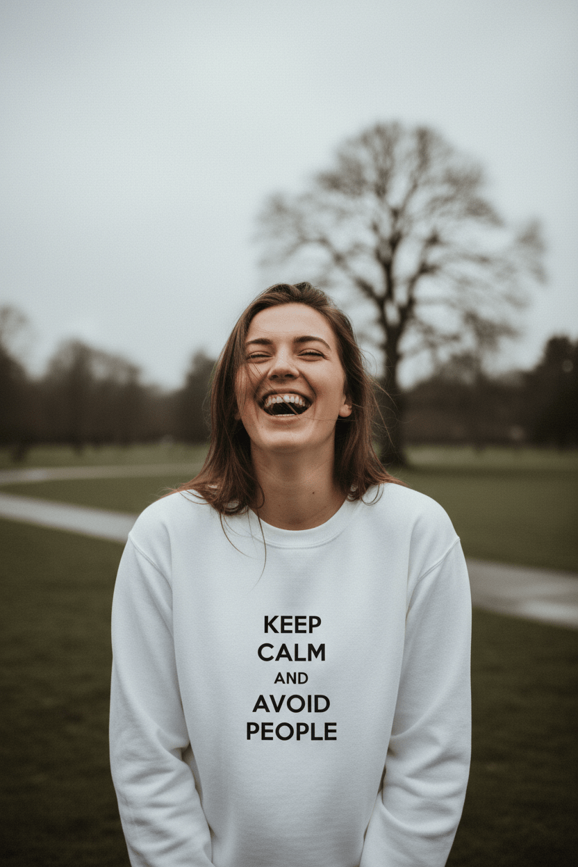 Custom Keep Calm and… Sweatshirt | Personalised Funny Gift - AlleyCrafters
