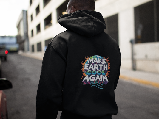 Hooded Sweatshirt - 'Make Earth Cool Again'