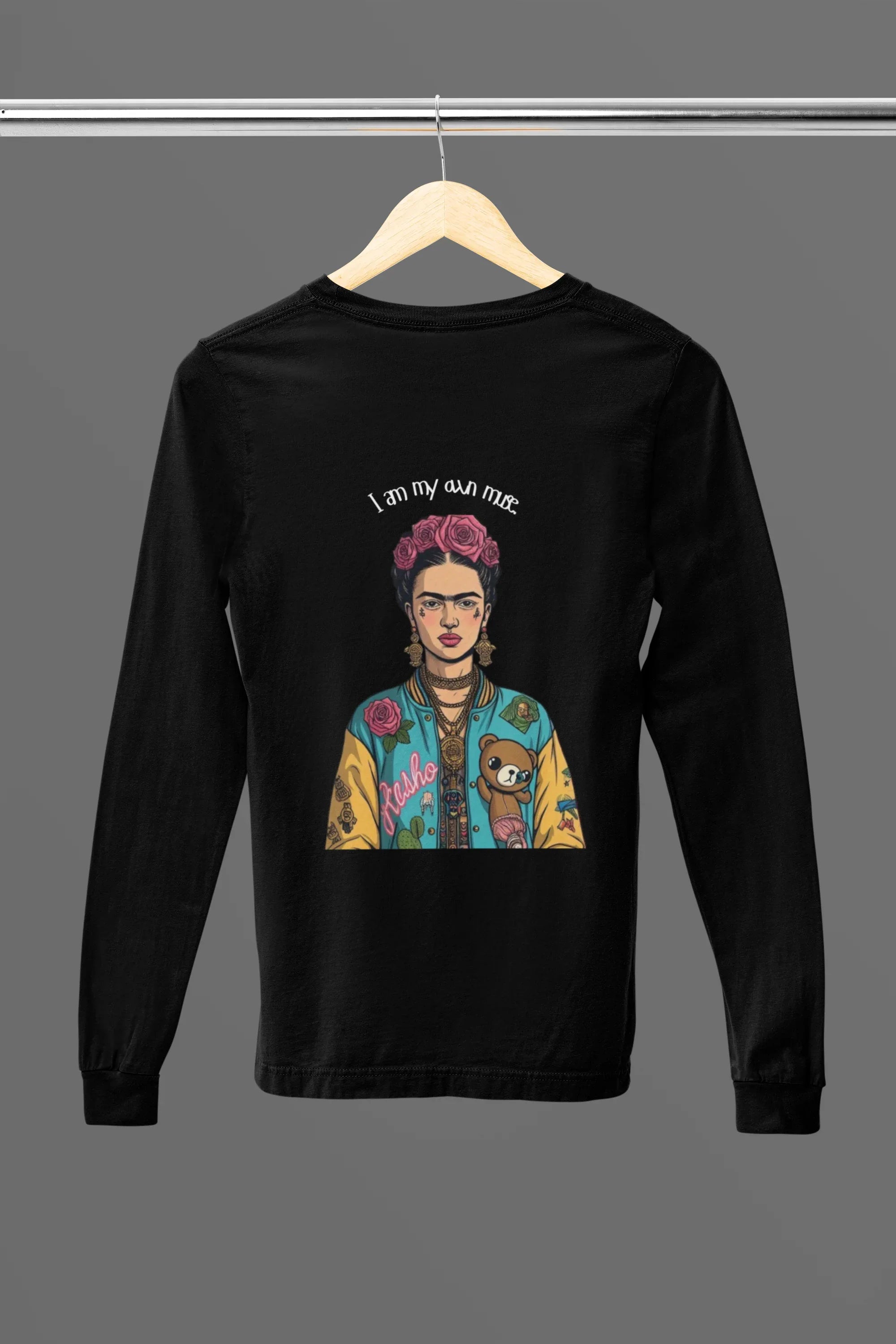 Long Sleeve Tee - 'i am my own muse' Empowering Statement Shirt - Alley Crafters