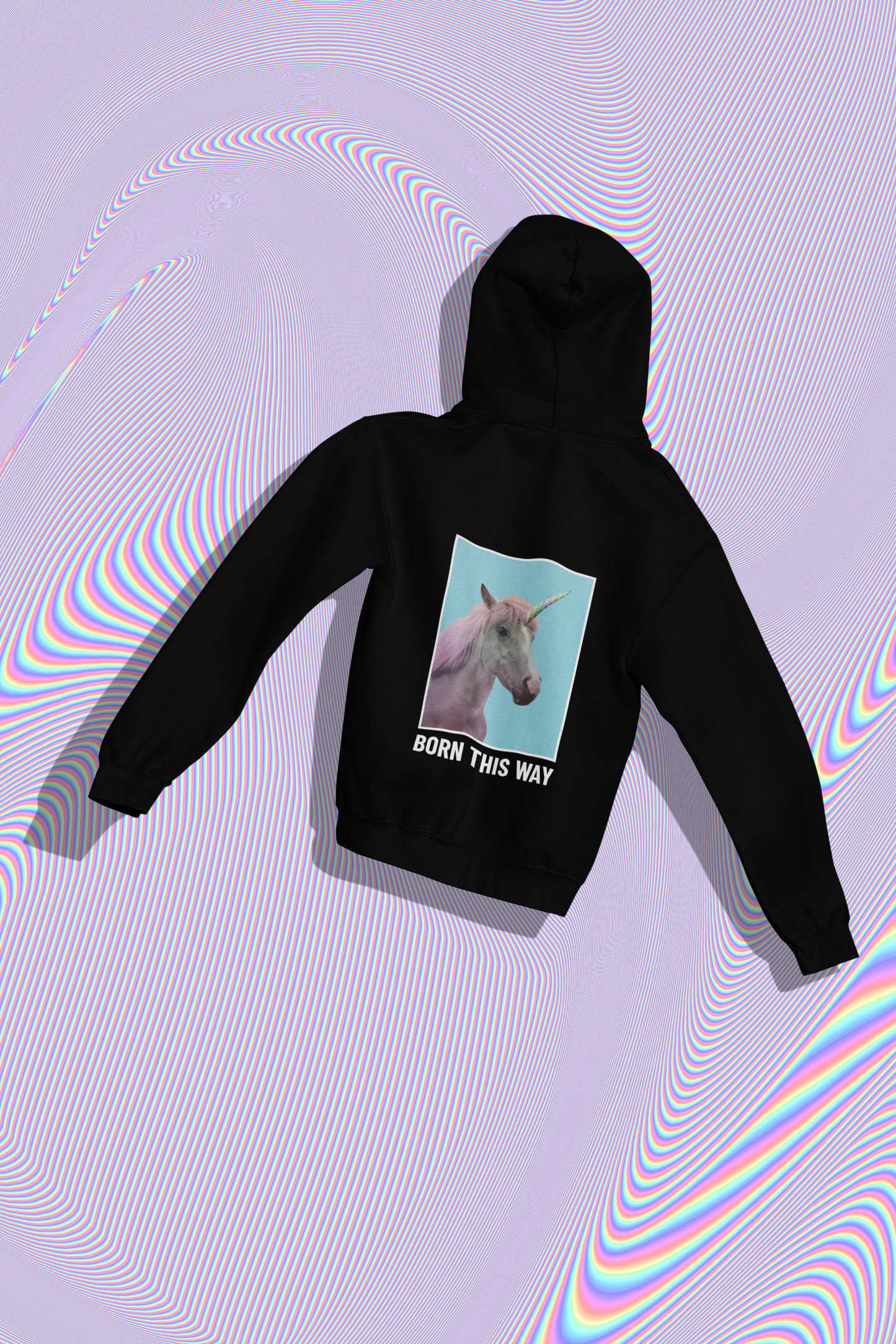 Unisex Hooded Sweatshirt - Born This Way Unicorn Design