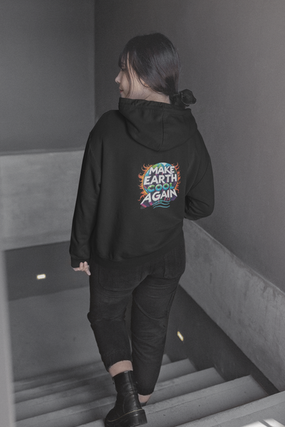 Hooded Sweatshirt - 'Make Earth Cool Again'