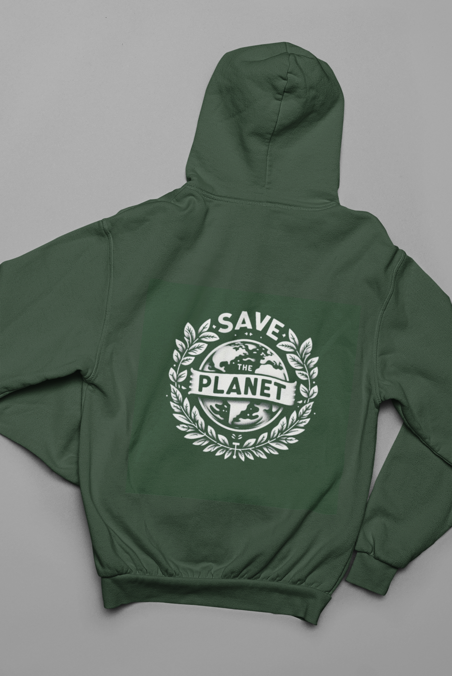 Hooded Sweatshirt - Save the Planet Eco-Friendly Design