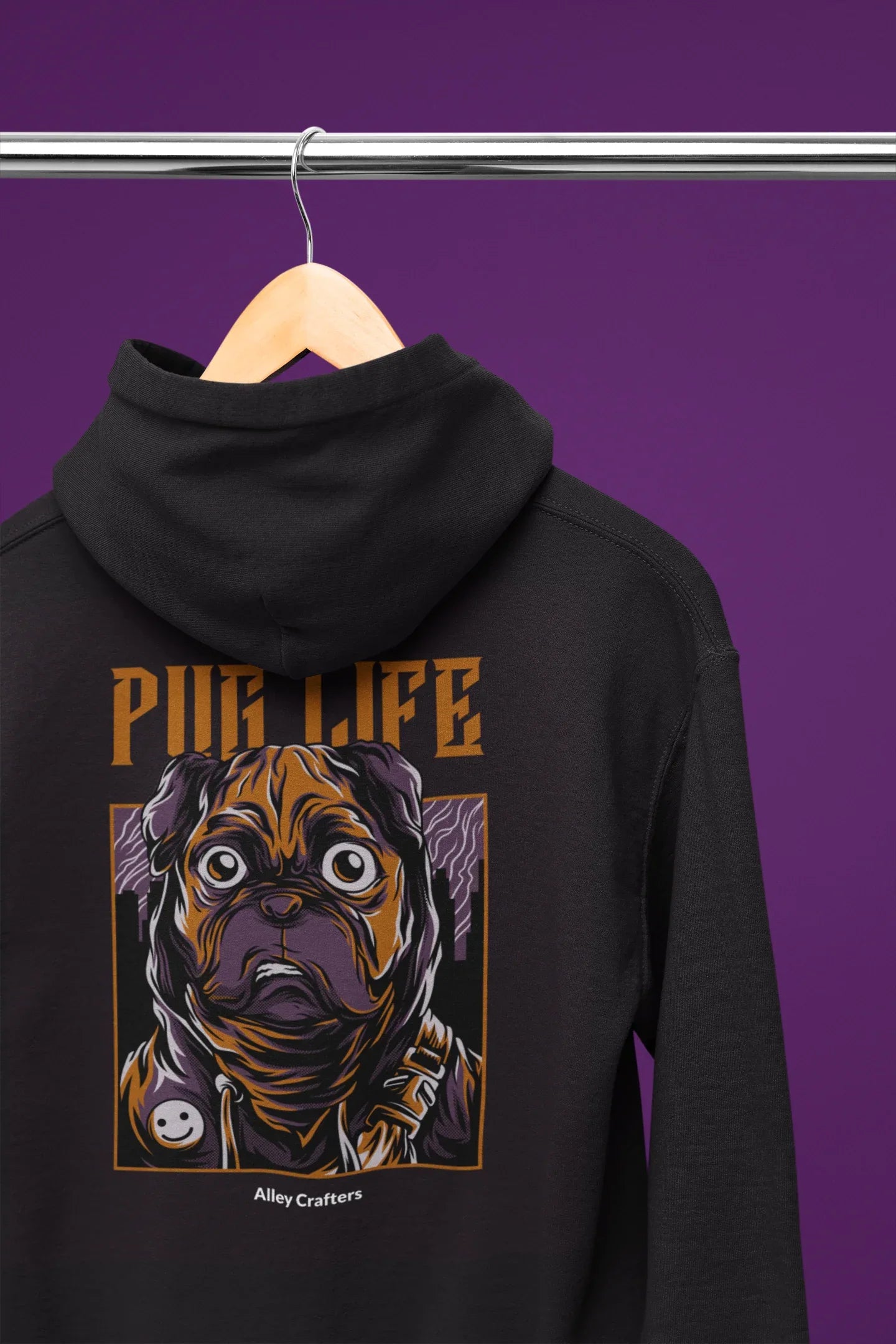 Pug Life Hoodie Sweatshirt - Alley Crafters