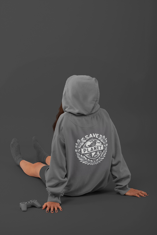 Hooded Sweatshirt - Save the Planet Eco-Friendly Design