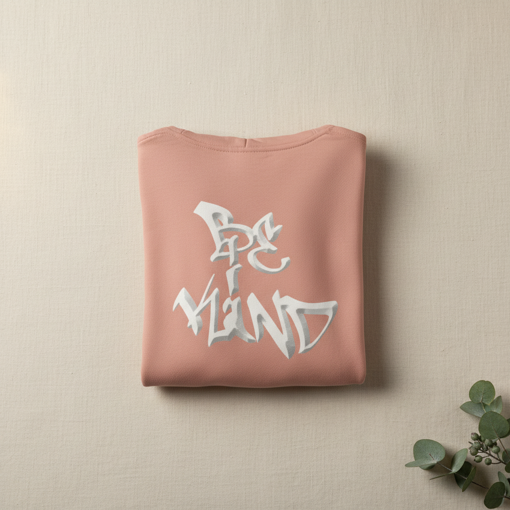 Peach unisex graphic hoodie with back logo print