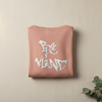 Peach unisex graphic hoodie with back logo print