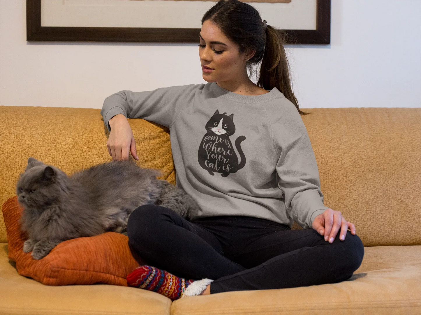 “Home Is Where Your Cat Is” Sweatshirt - Alley Crafters