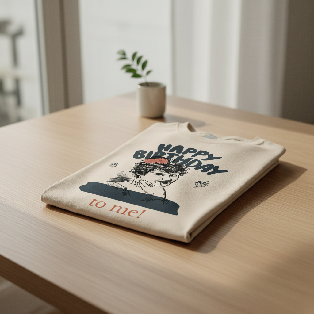 Beige Folded Wooden Table