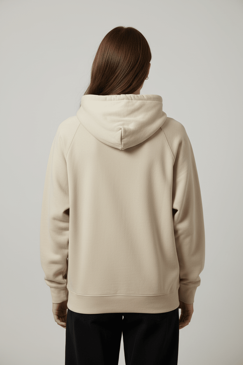 Alley. Minimalist Chest Logo Hoodie — Lightweight White Pullover - AlleyCrafters