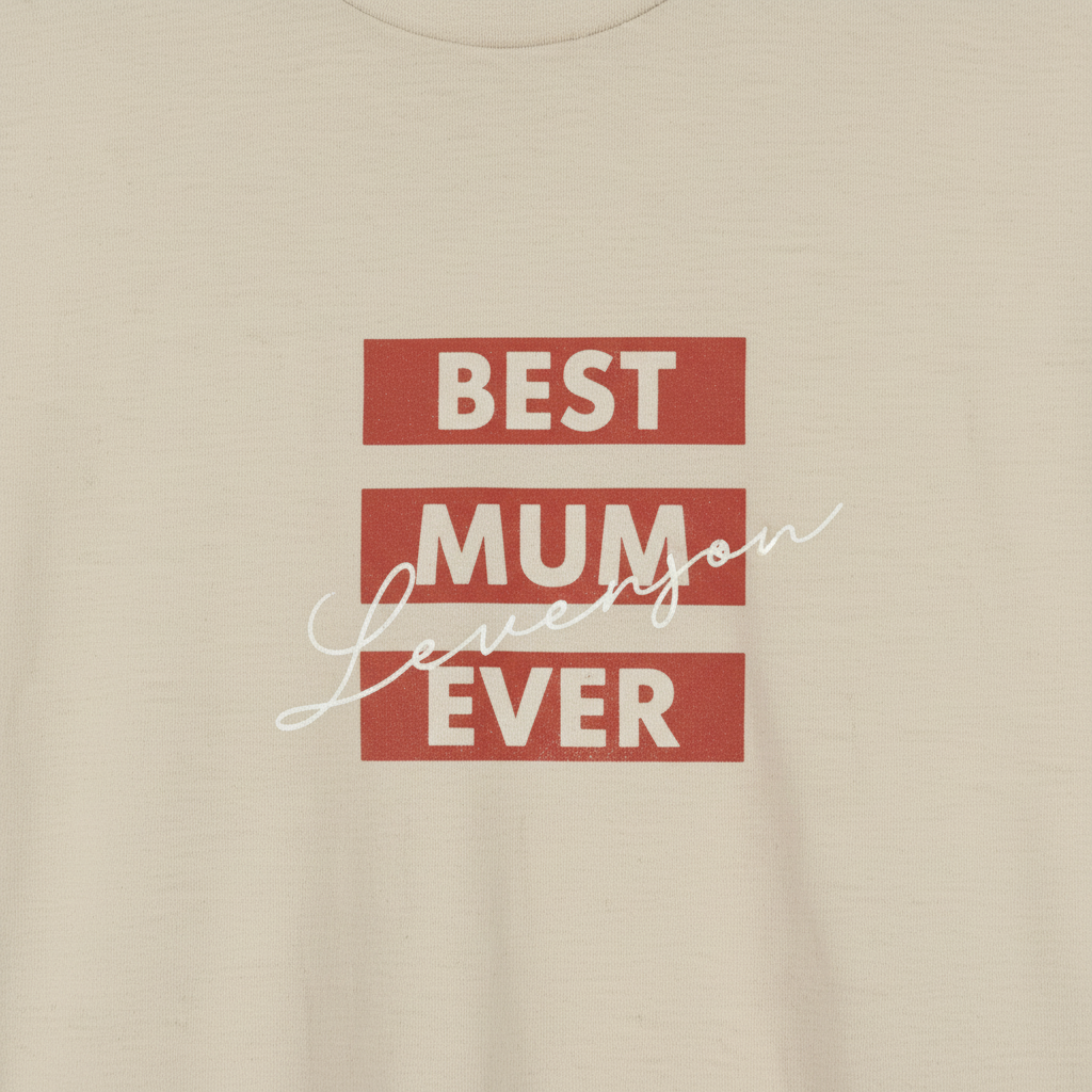 Beige Tee Detail Close-up