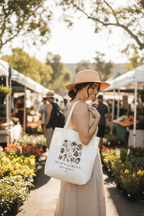 Personalised Floral Canvas Tote Bag — Mum's Garden Gift for Mum - AlleyCrafters