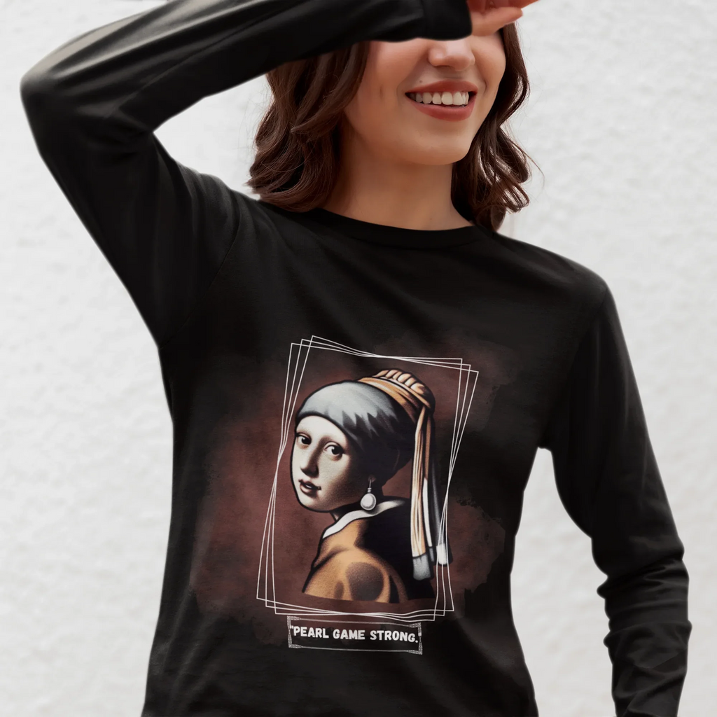 Long Sleeve Tee - Pearl Game Strong Design - Alley Crafters