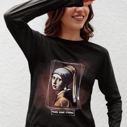 Long Sleeve Tee - Pearl Game Strong Design
