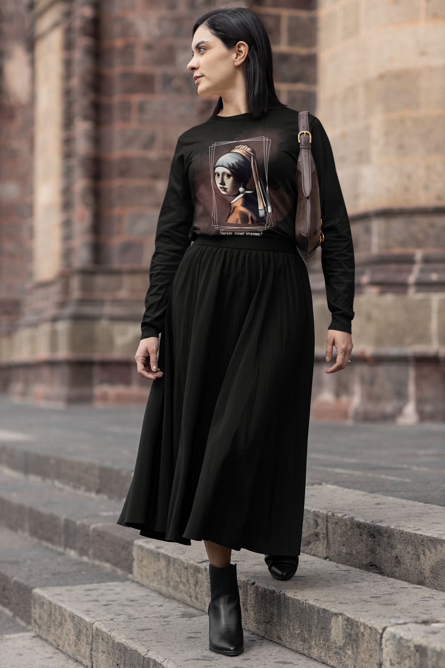 Long Sleeve Tee - Pearl Game Strong Design