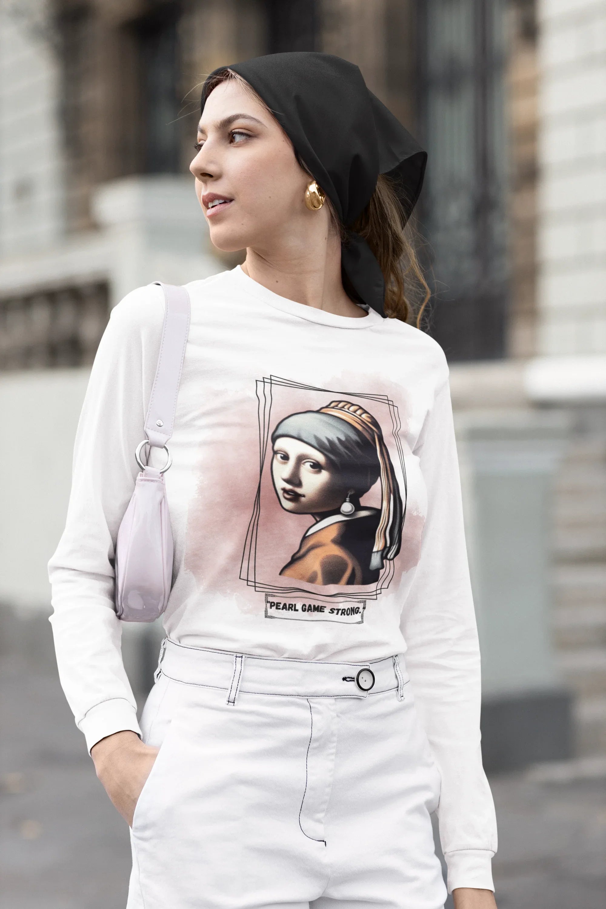 Long Sleeve Tee - Pearl Game Strong Design - Alley Crafters