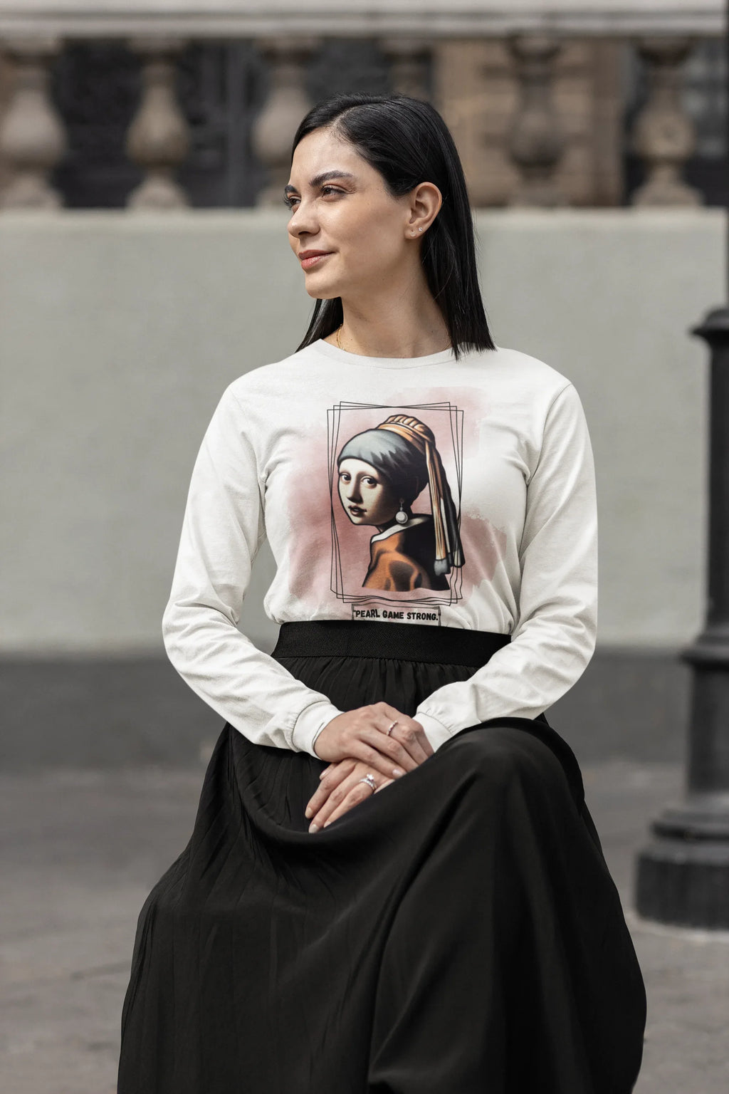 Long Sleeve Tee - Pearl Game Strong Design - Alley Crafters