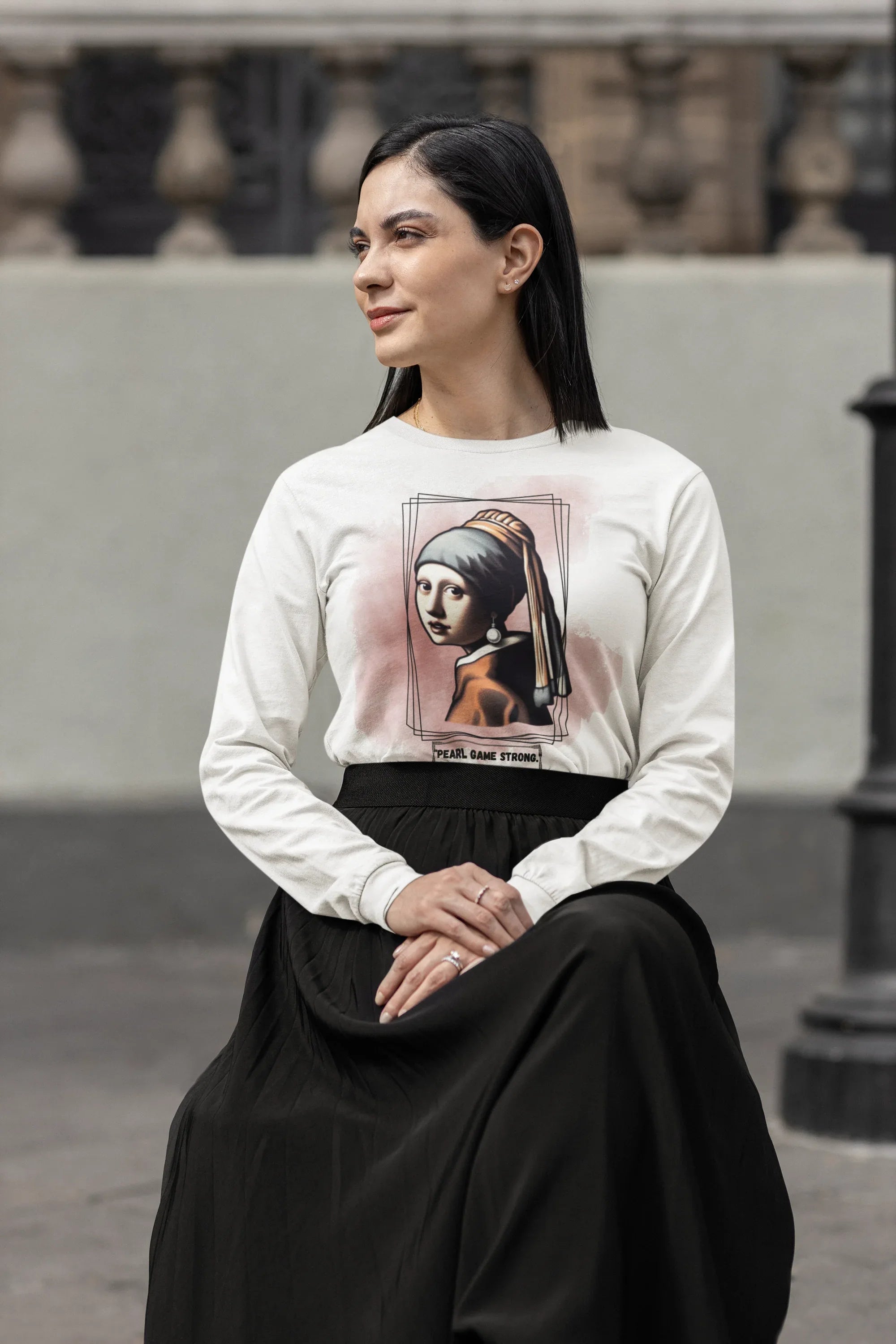 Long Sleeve Tee - Pearl Game Strong Design - Alley Crafters