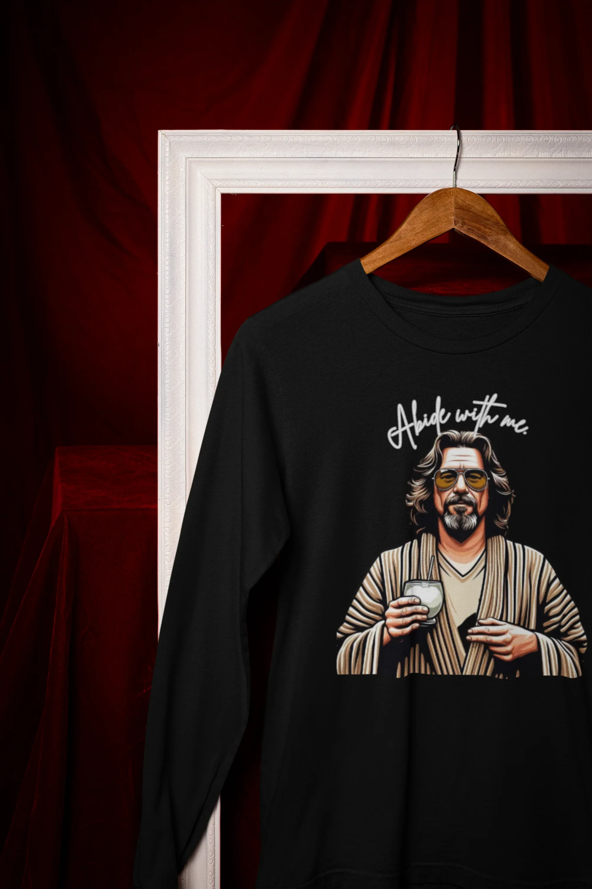 Long Sleeve Tee - Abide with Me Inspirational T-Shirt - Alley Crafters