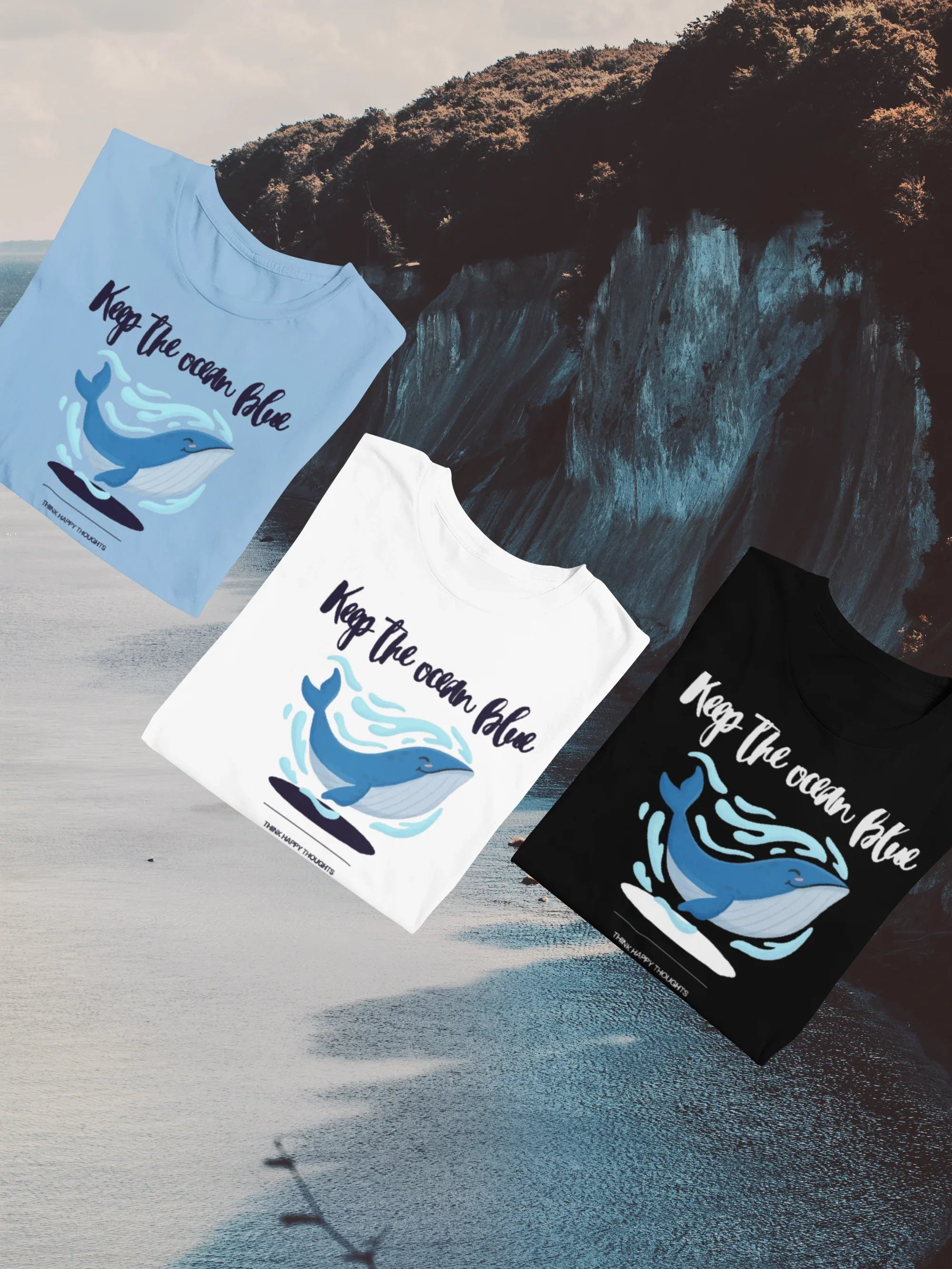 Keep the Ocean Blue Sweatshirt – Whale Graphic Eco Quote Crewneck, Nature & Ocean Lover Gift - Alley Crafters
