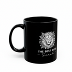 Black Best Boss mug with lion graphic and 'THE BEST BOSS' Sarah