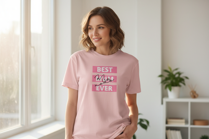 Best Mum Ever Pink T-Shirt Mockup