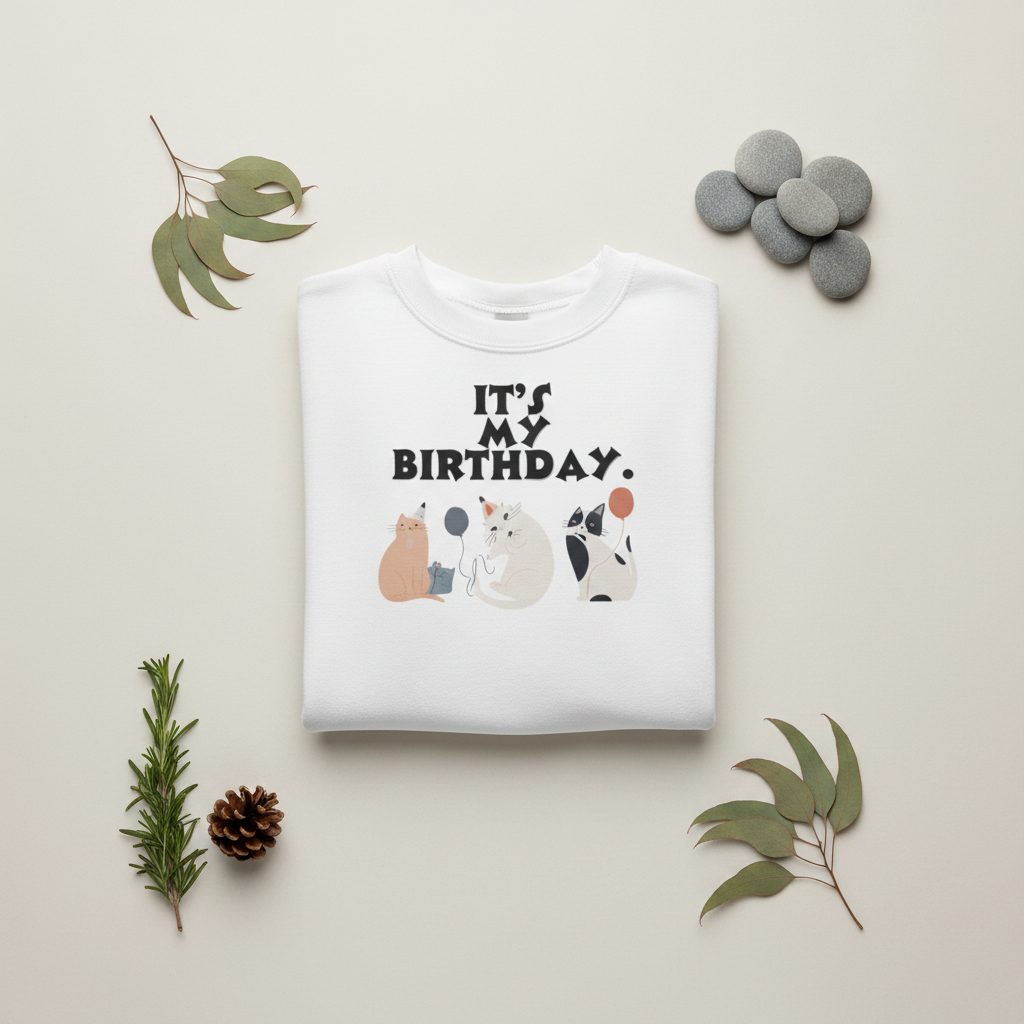 Birthday Cat Flat Lay 1