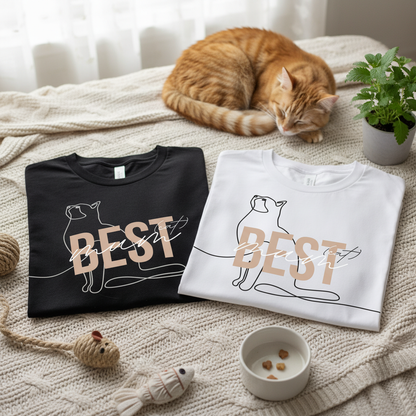 Black and white with cat items