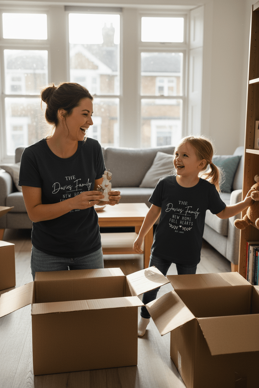 Kids' Personalised 'The [Name] Family' New Home Tee | Housewarming Gift - AlleyCrafters