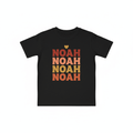 Kids' Personalised Retro Name Stack Tee | Custom Name T-Shirt - AlleyCrafters