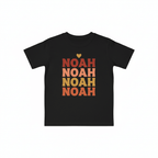 Kids' Personalised Retro Name Stack Tee | Custom Name T-Shirt - AlleyCrafters