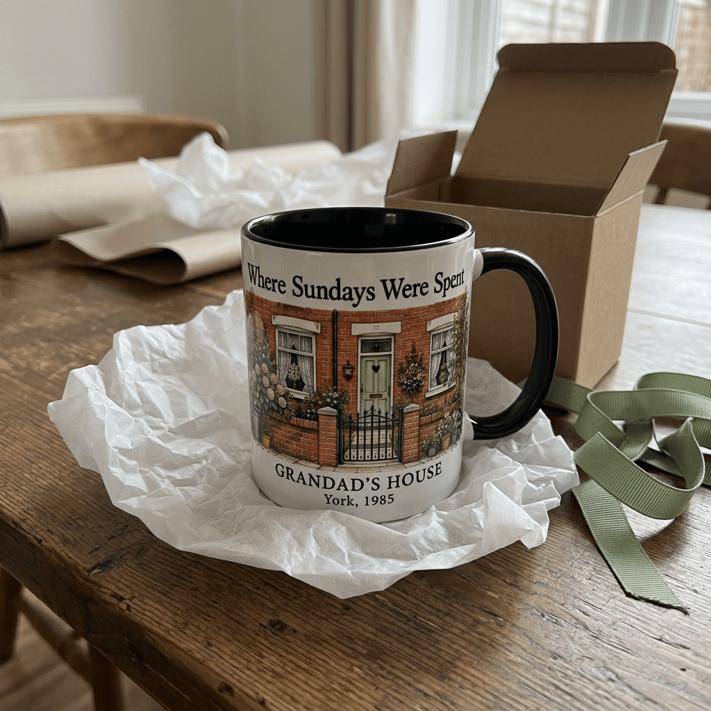Personalised Family House Mug – Where Sundays Were Spent - #AlleyCrafters