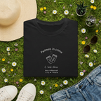 Black grass flat lay — "Amy ♥ Hannah ♥ Lily ♥ Kate"