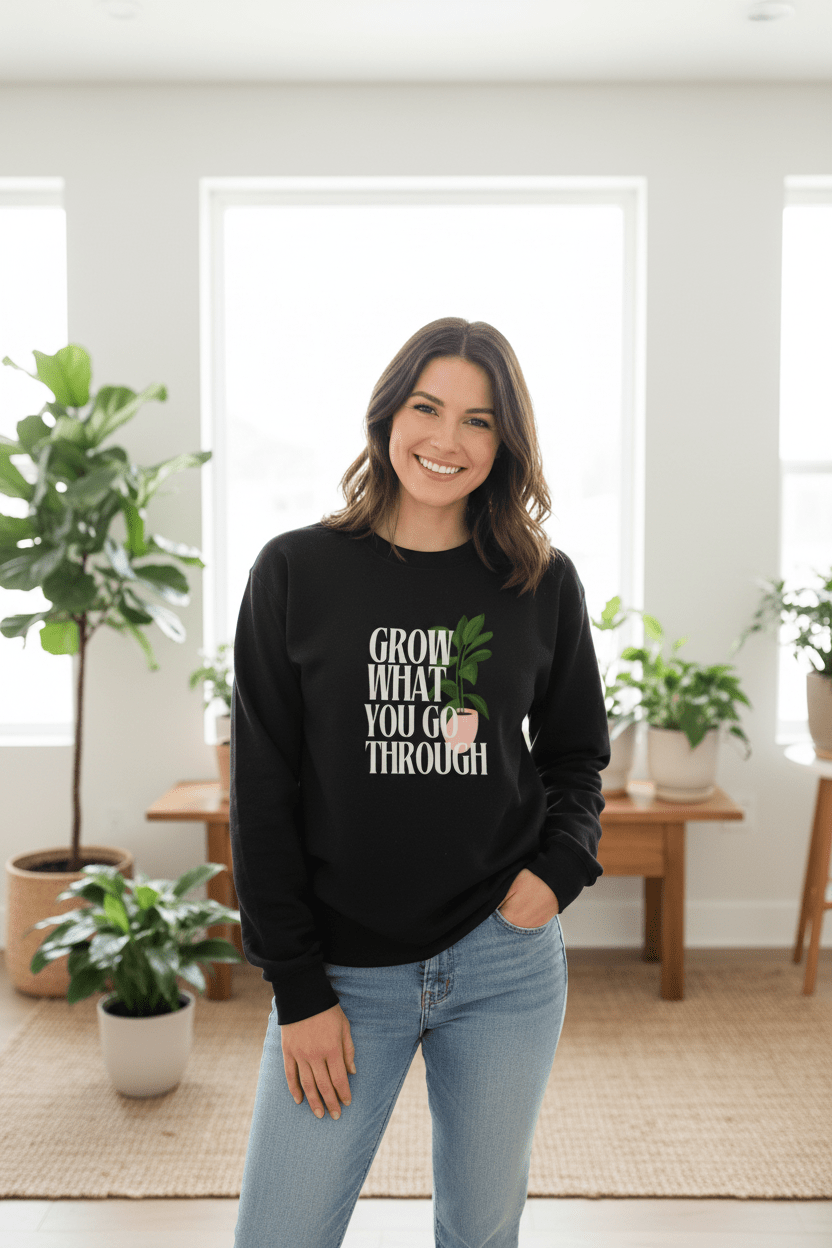 “Grow What You Go Through” Sweatshirt - AlleyCrafters