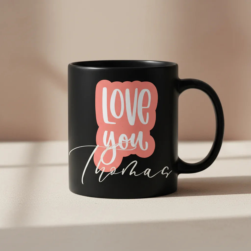 Personalised 'Love You' Mug | Add ANY Name | Valentine's Day Gift - AlleyCrafters