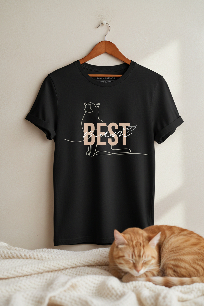Black on hanger with cat