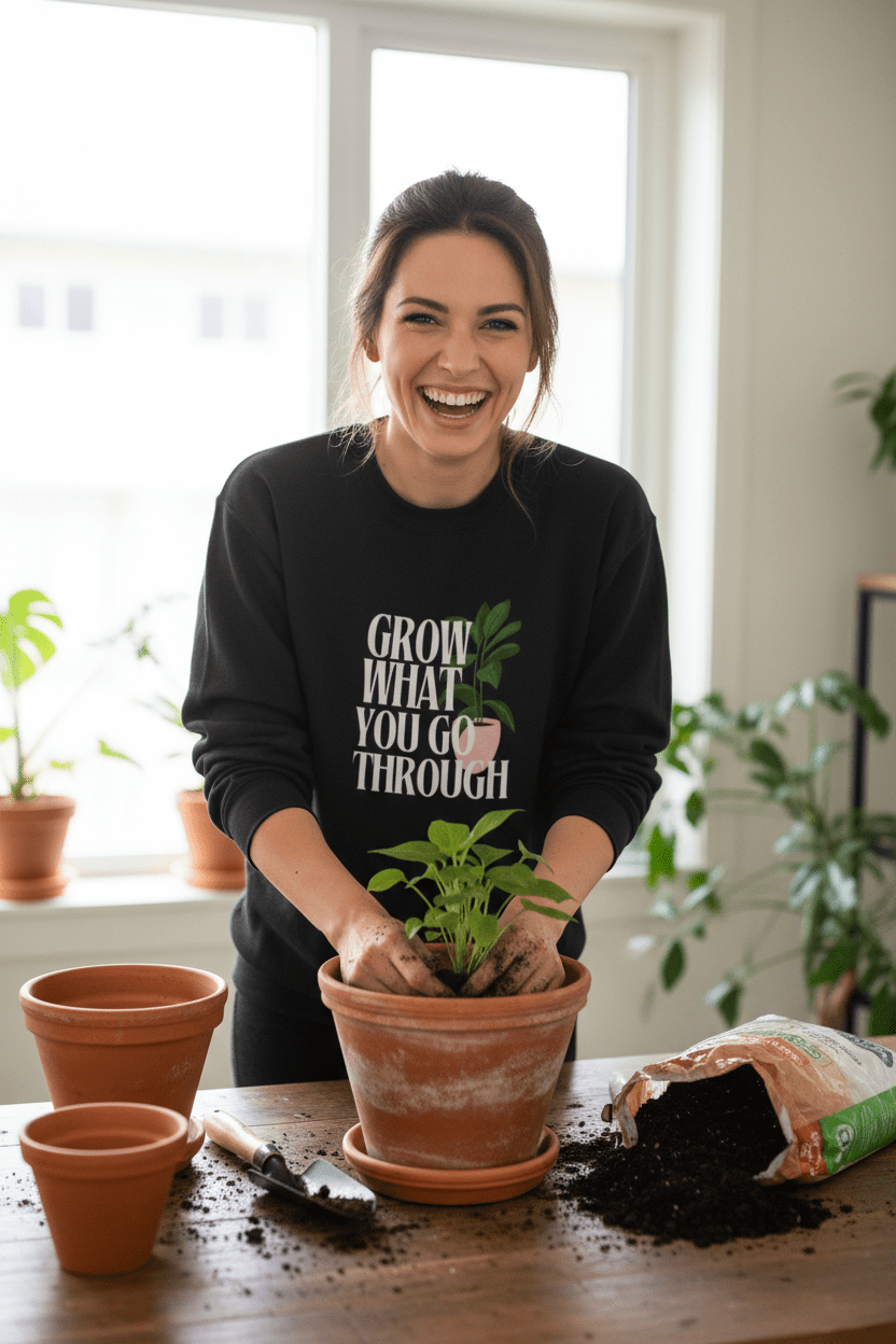 “Grow What You Go Through” Sweatshirt - AlleyCrafters